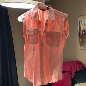Pink cap sleeve top